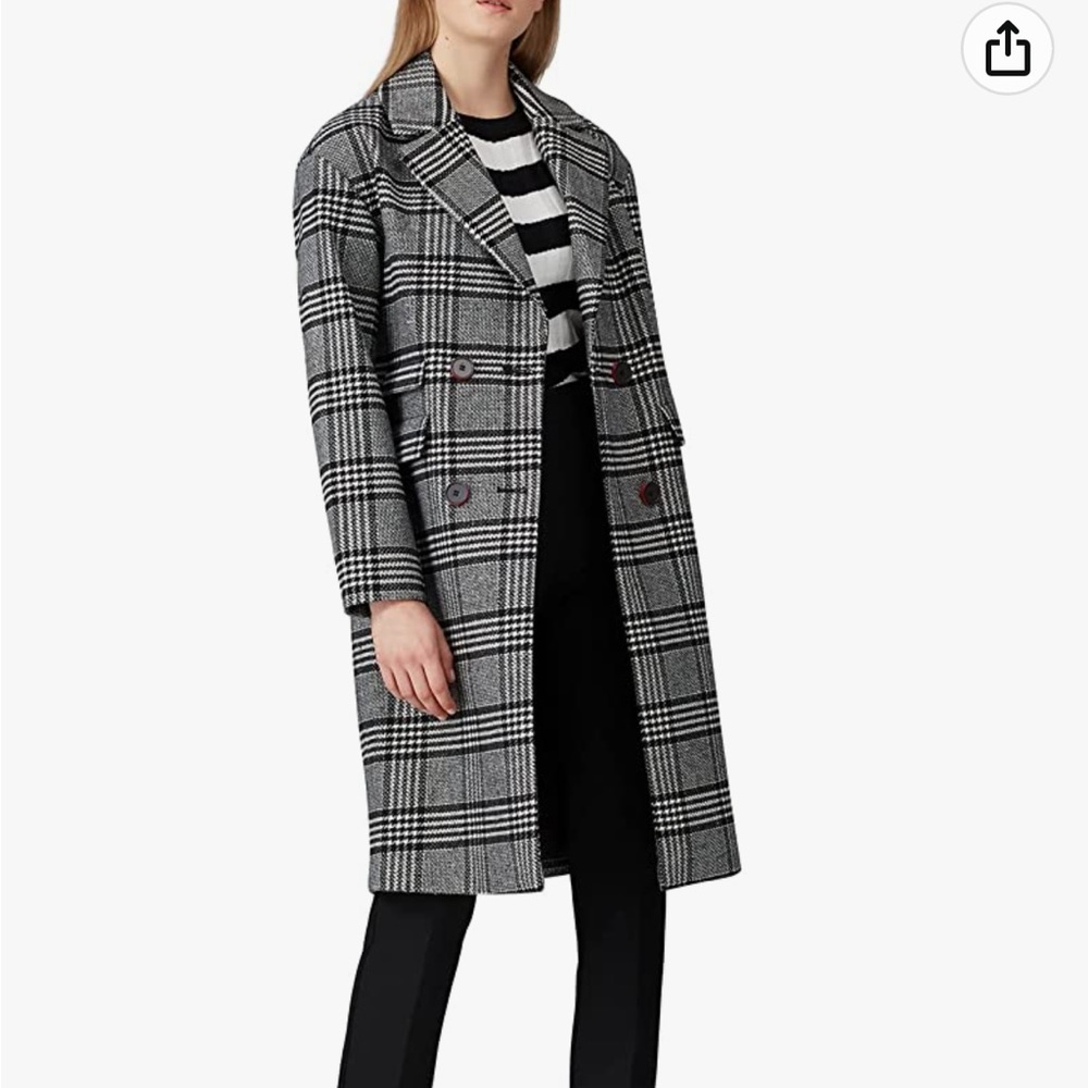 - NVLT double breasted coat black plaid